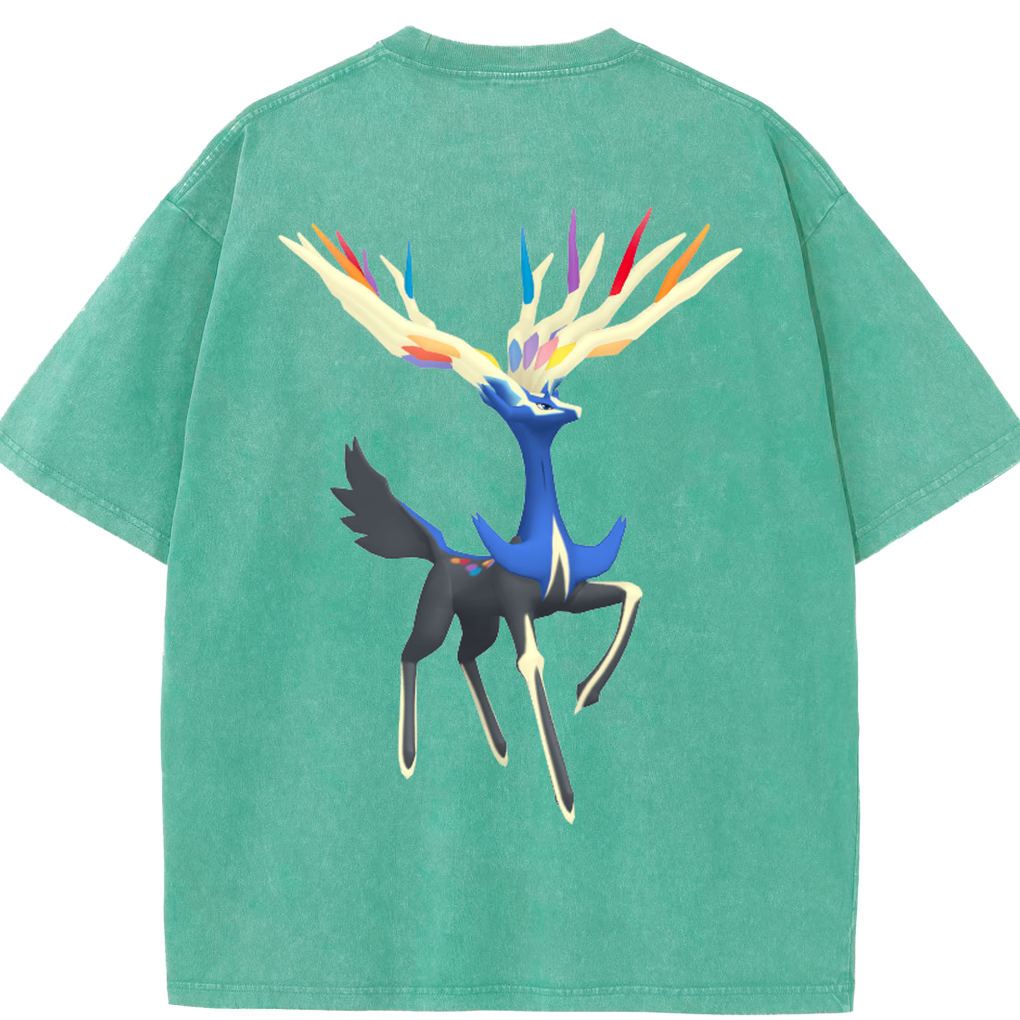 （画像用） ポケットモンスター Pokémon 綿100% ヴィンテージ風 半袖Tシャツ（背面プリント）